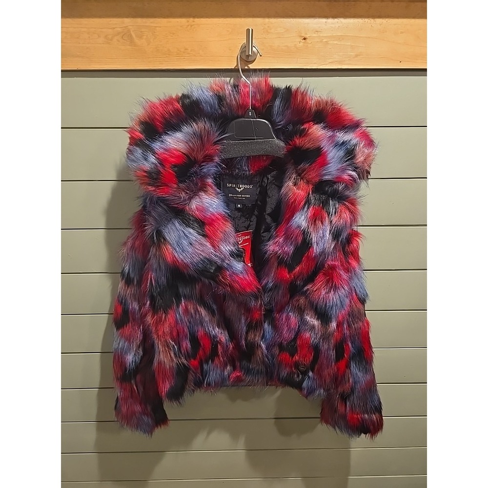 SpiritHoods Women's  Collared Collector Edition Faux Fur Jacket NWT SIZE S
